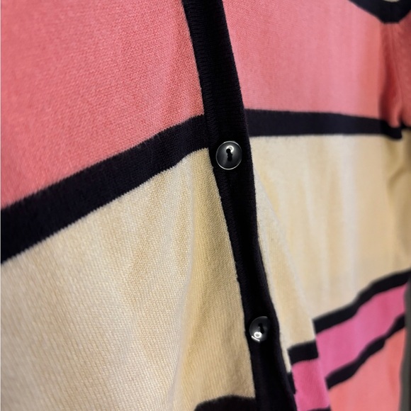 Croft & Barrow - Vintage Color Block Cardigan - L - Picture 3 of 6